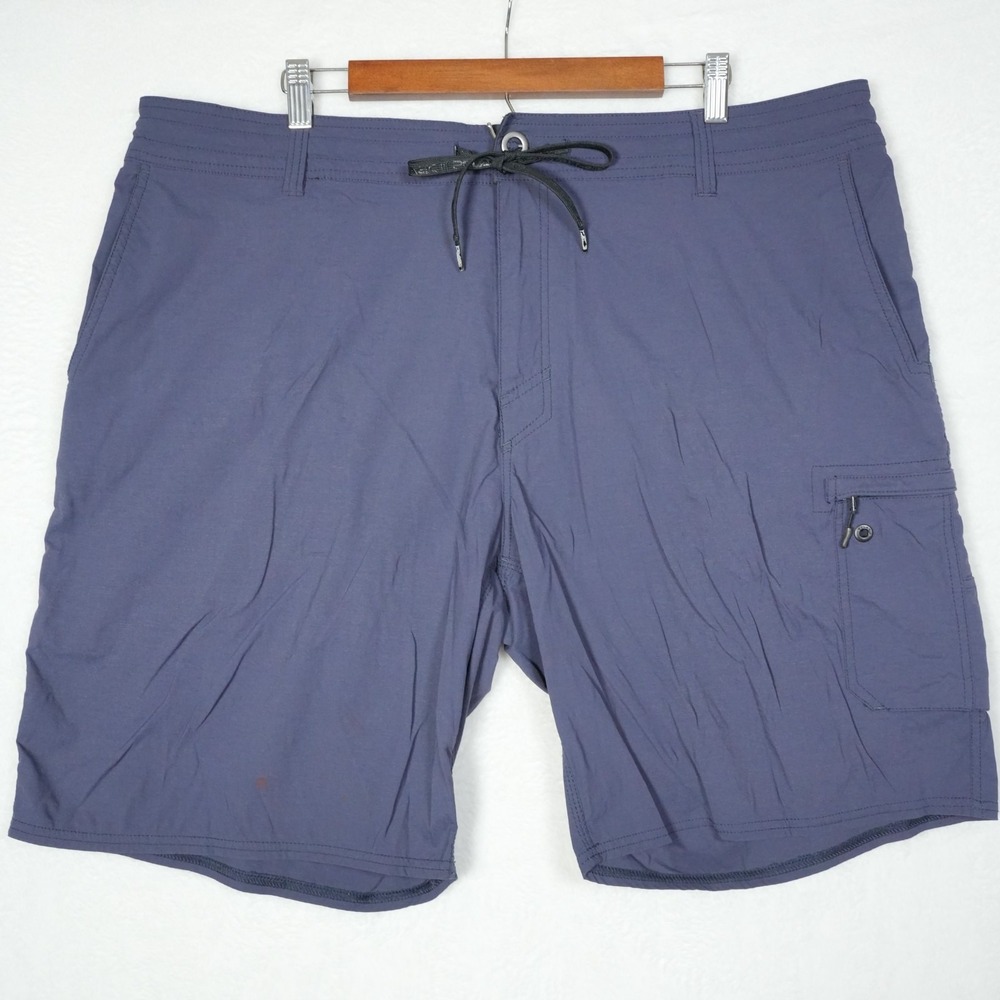 Pelagic Shorts Mens 40 Blue Performance Fishing Quick Dry Zip Pocket Boardshorts